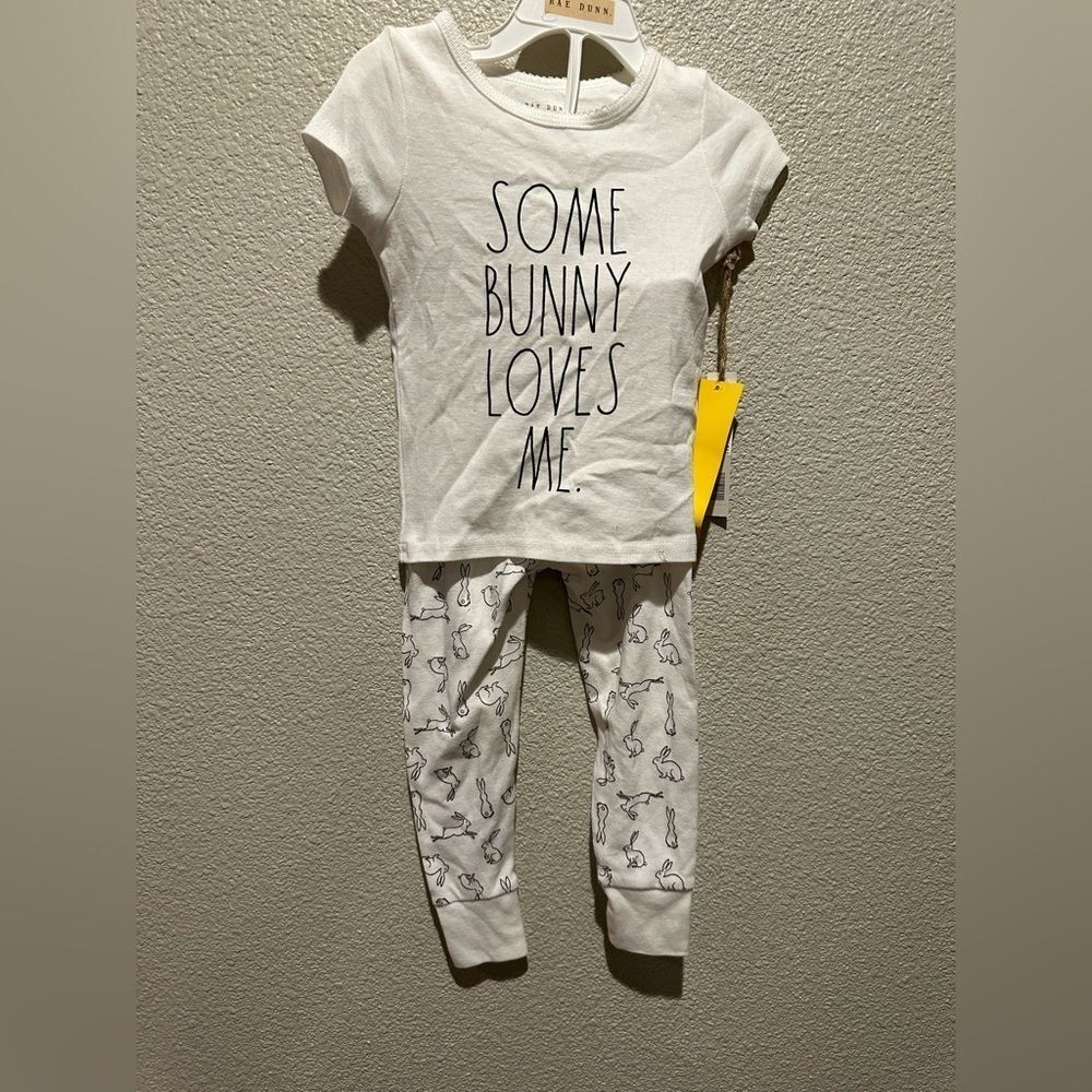 NWT Rae Dunn Unisex Two Piece Pants & Top Pjs Set Size 3T